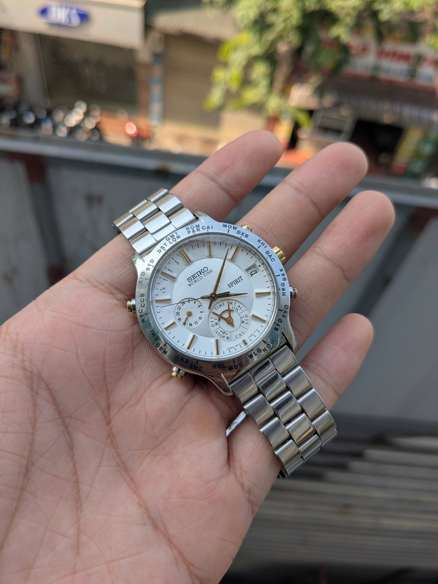 B*s様 SEIKO SPIRIT WORLD TIME 腕時計　稼動 Seiko Spirit World Time Size: 38mm 1,5tr
