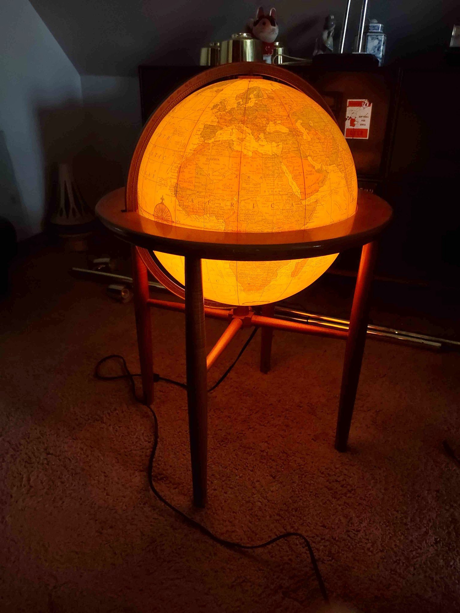 Vintage replogle illuminated globe 16 inch. - World Globes - Crete ...
