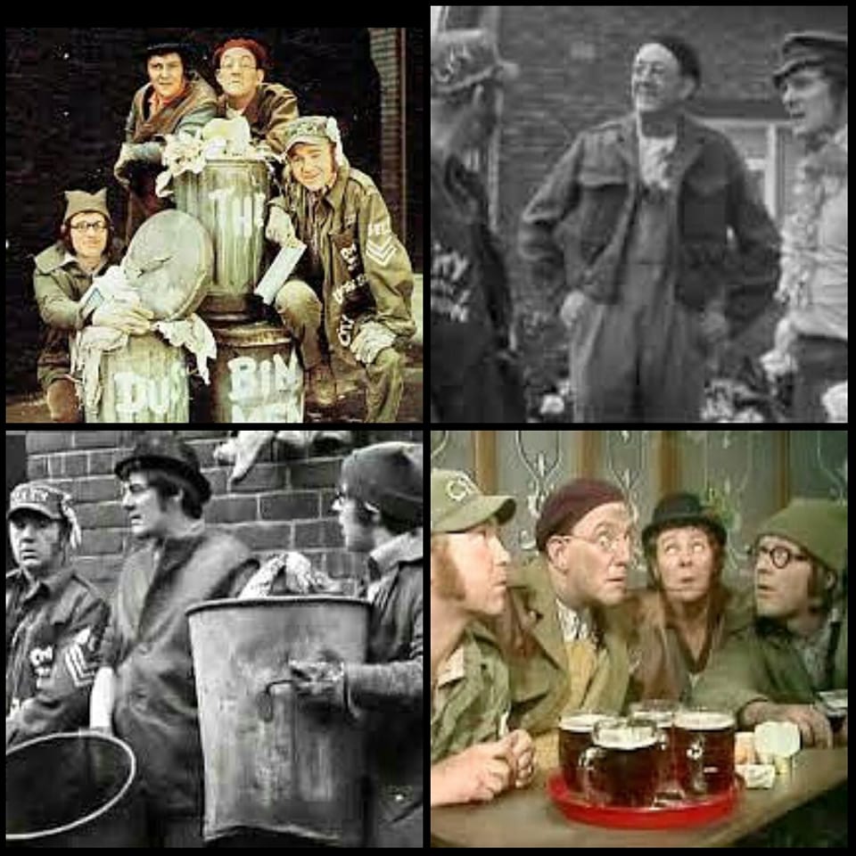 Enjoying classic British sitcom The Dustbin Men on DVD
