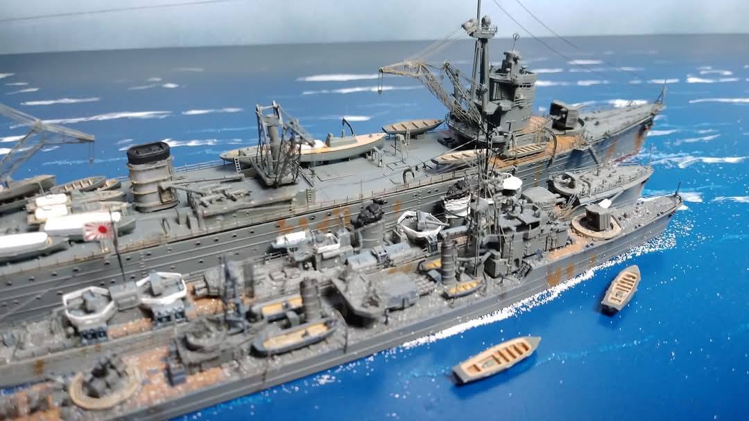 Akashi Japanese navy repair ship model