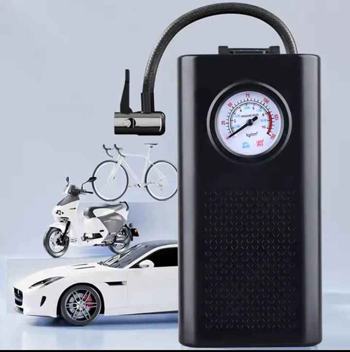 Pompe à Pneu Portable 12V – Compresseur Électrique Avec Manomètre, Gonfleur Rapide Pour Voiture