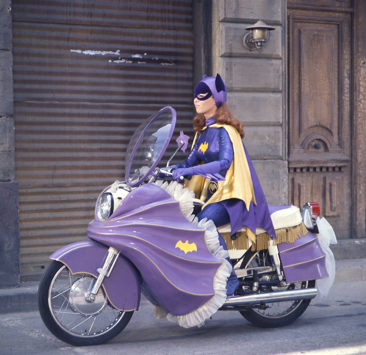 batgirl motorcycle helmet Matte Black Batman & Clear Visor From McFarlane Toys Actress Yvonne Craig has stated