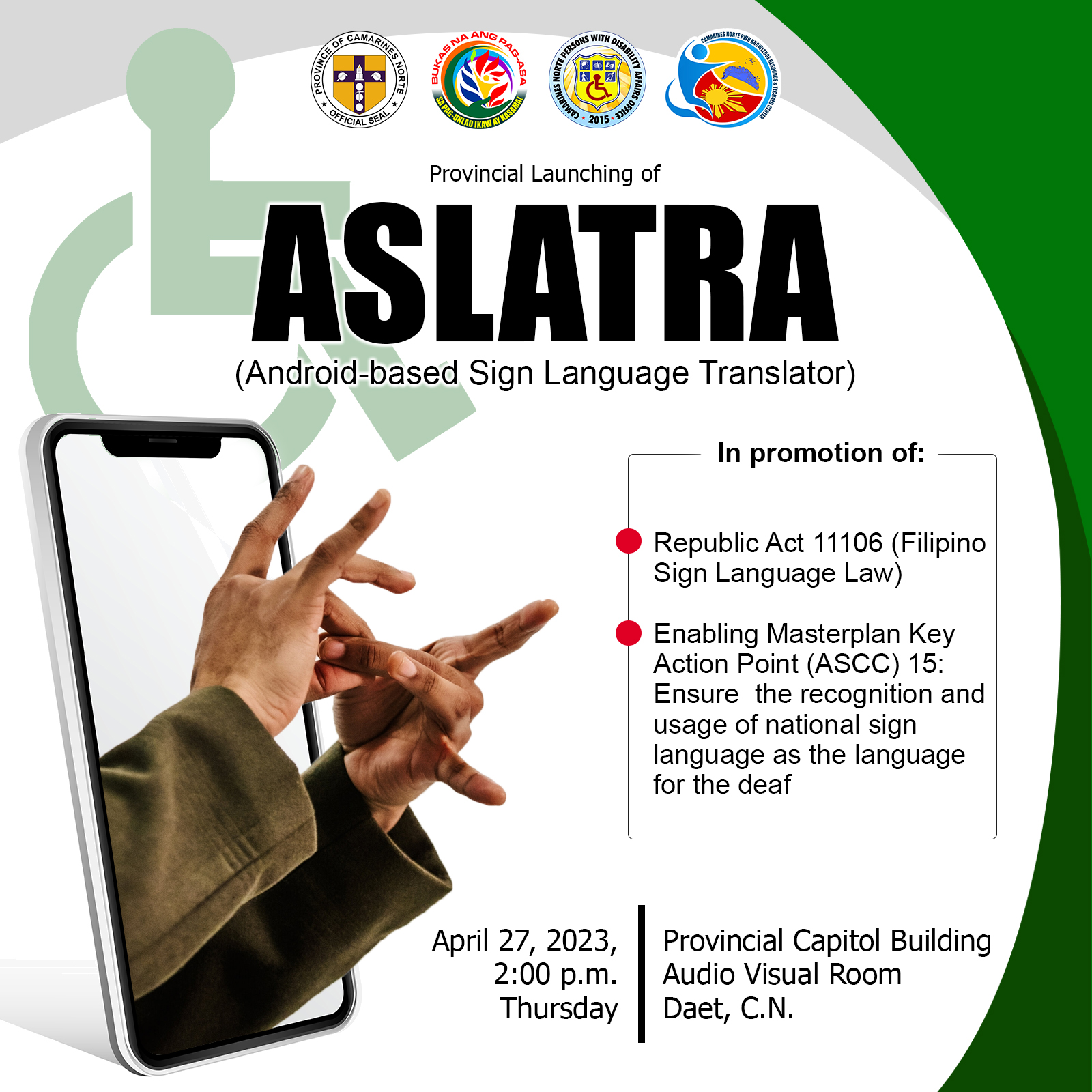 Sa ASLATRA... - Camarines Norte Provincial Information Office | Facebook