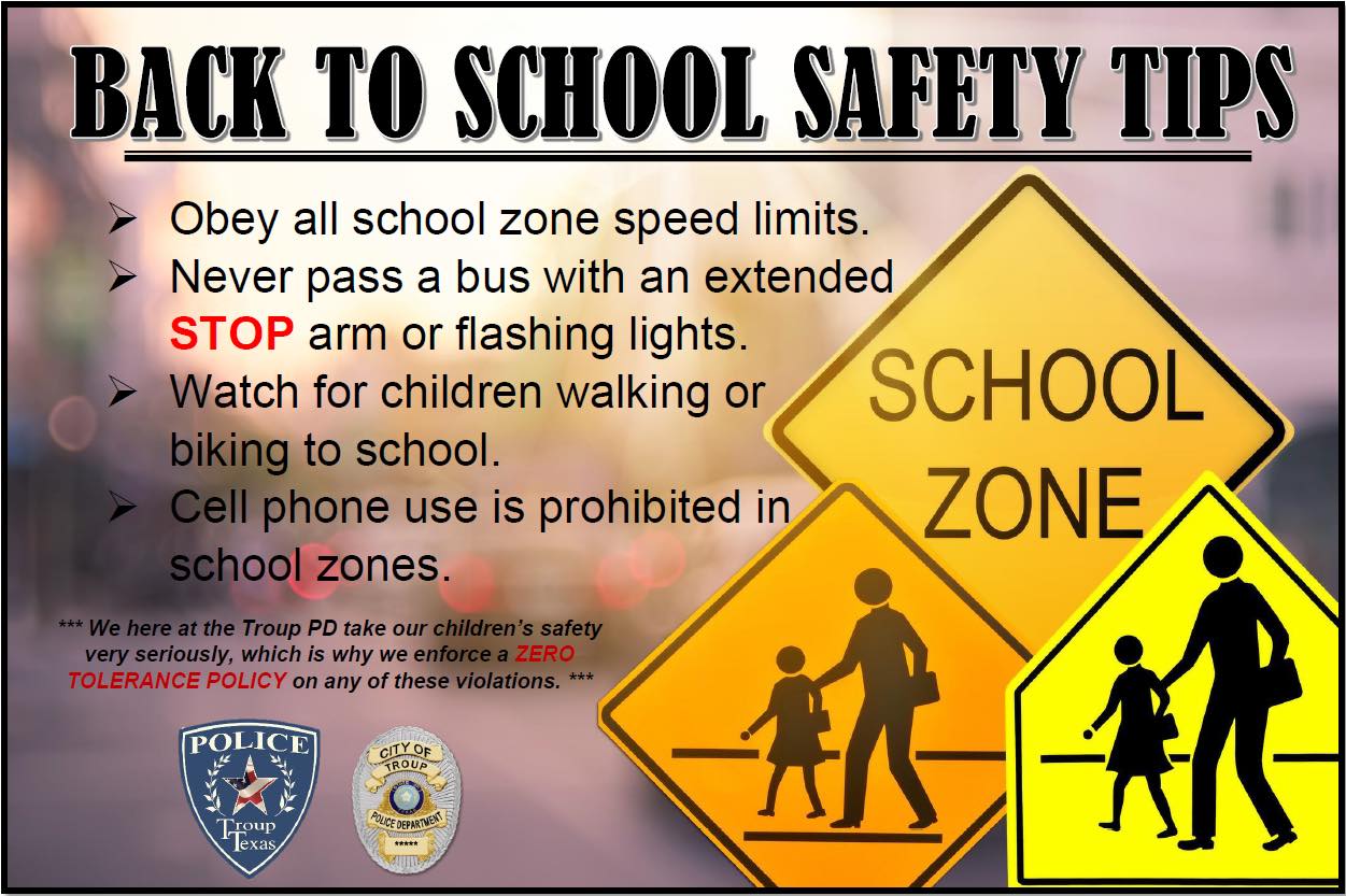 📚 ️🚌 SCHOOL IS BACK IN SESSION... - Troup Police Department | Facebook