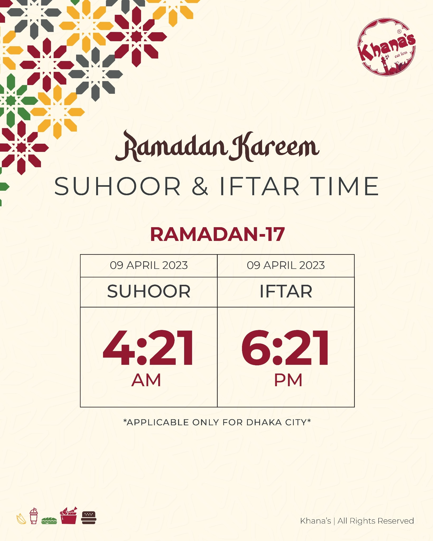 Khana's - Ramadan Day - 17 Let's use this day for... | Facebook