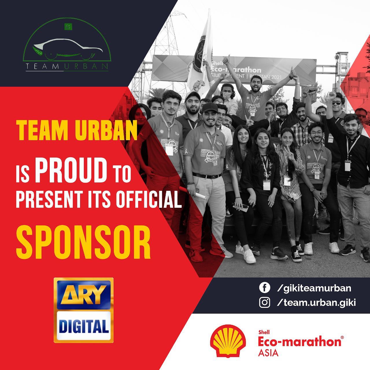Team Urban GIKI - We are really excited to announce that...