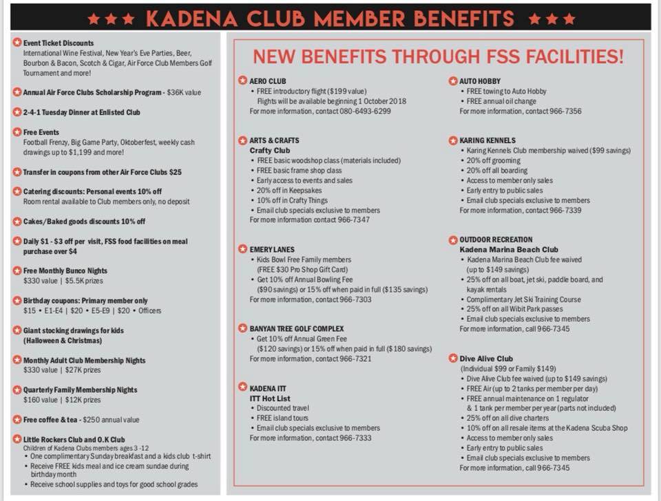 The Rocker Club - New benefits for Kadena Club members... | Facebook