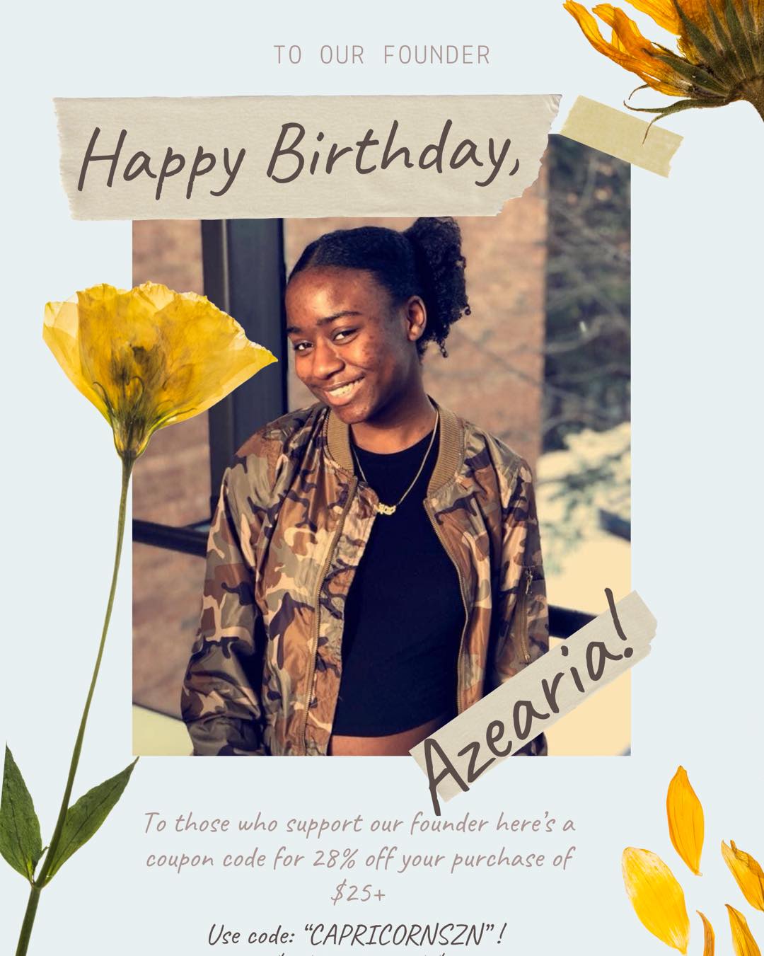 Happy birthday to our founder 💙! In... - In The Mirror Co.