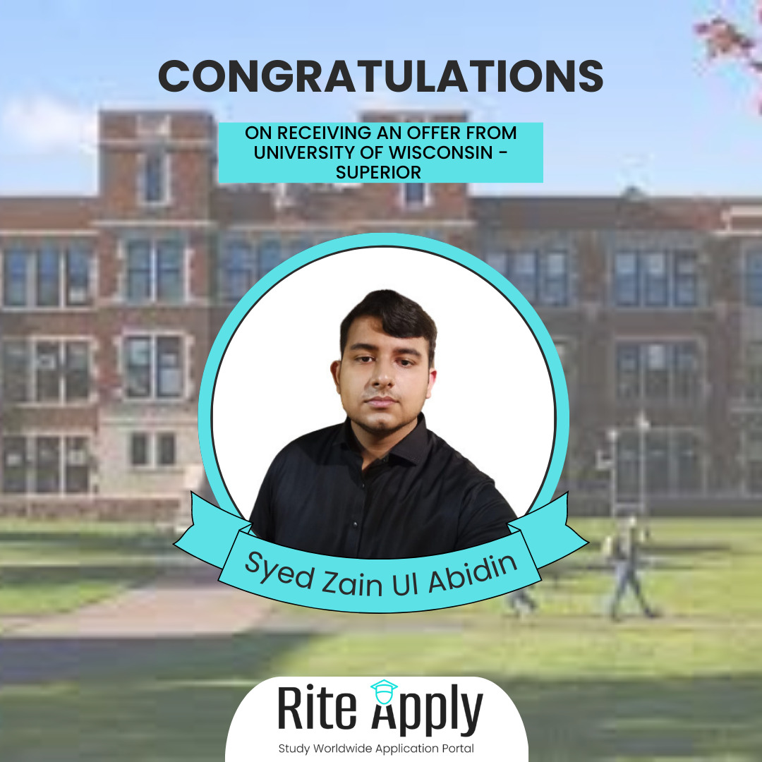 RITE APPLY - Congratulations Syed Zain, on receiving an offer from ...