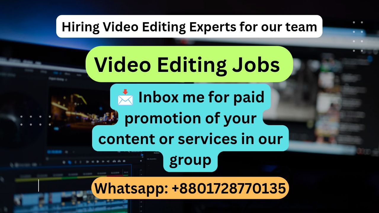 Video Editing Jobs & Services Online 🌎 | Video editor needed urgently ...