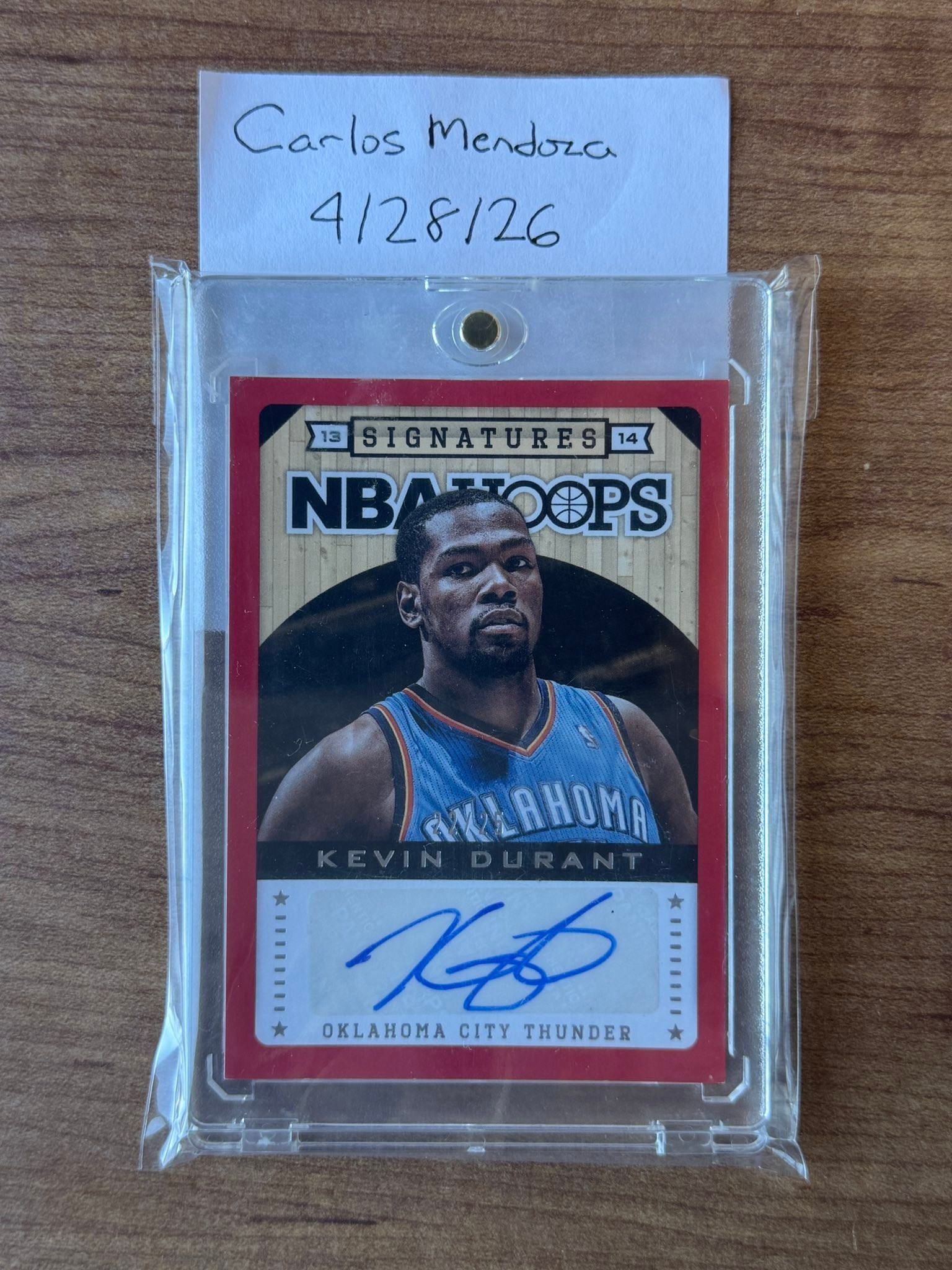 Kevin Durant autograph card from NBA Hoops Hyper Signatures