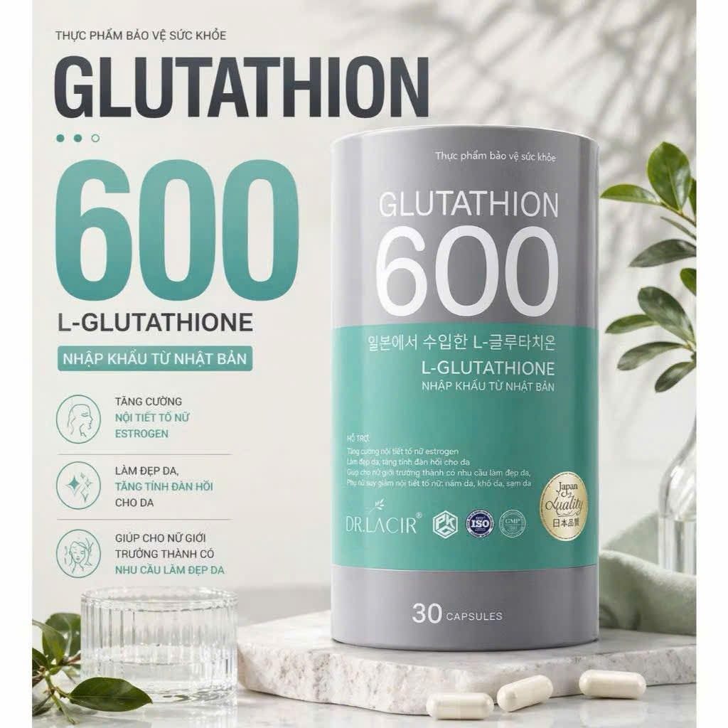 Có hàng @nêu bật THỰC PHẨM BẢO VỆ SỨC KHỎE GLUTATHION 600 L-GLUTATHIONE NHẬP KHẨU TỪ NHẬT BẢN Thực phẩm bảo súc khỏe TĂNG CƯỜNG NỮ ESTROGEN GLUTATHION 600 일본에서 일분에서수입한L-글루타치온 수입한