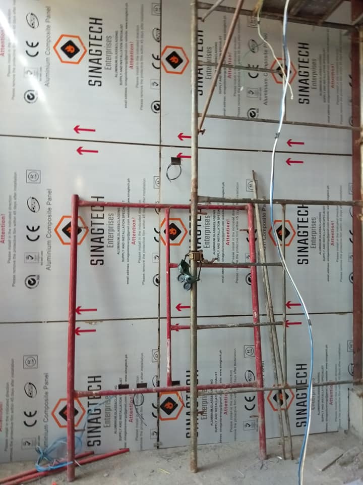 Aluminum cladding installing.subcontractor