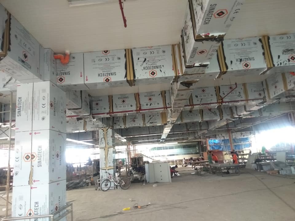 Aluminum cladding installing.subcontractor