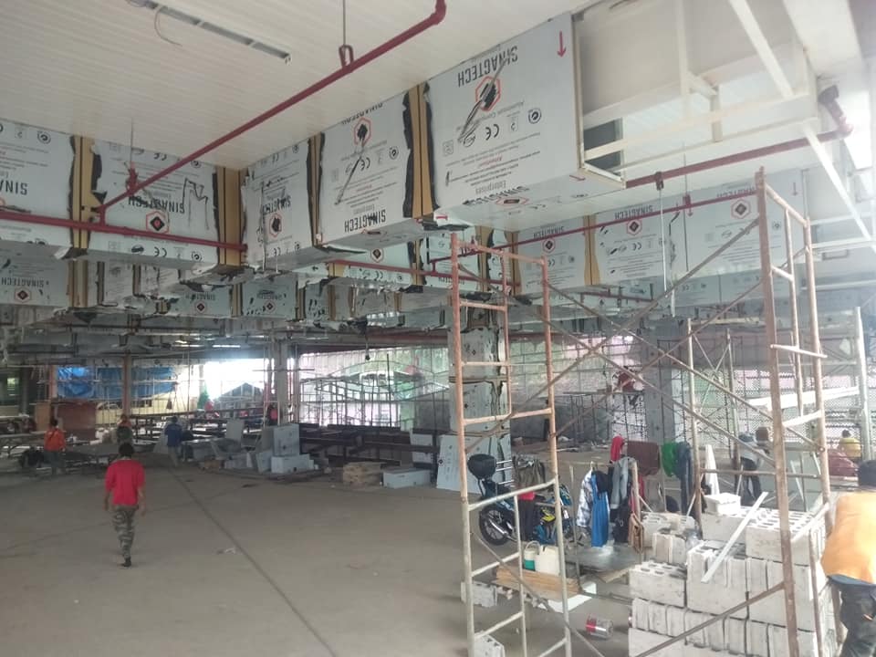 Aluminum cladding installing.subcontractor