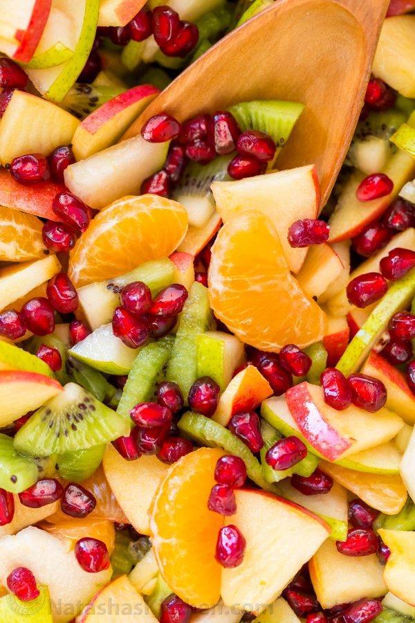winter fruit salad with honey lime dressing the Best Honey-Lemon-Lime Dressing! You'll be RUNNING for refills! FULL RECIPE: http://bit.ly/bestwinterfruitsalad Color: Light Pink Normani Mocha Brown Summer Size:16/16.5