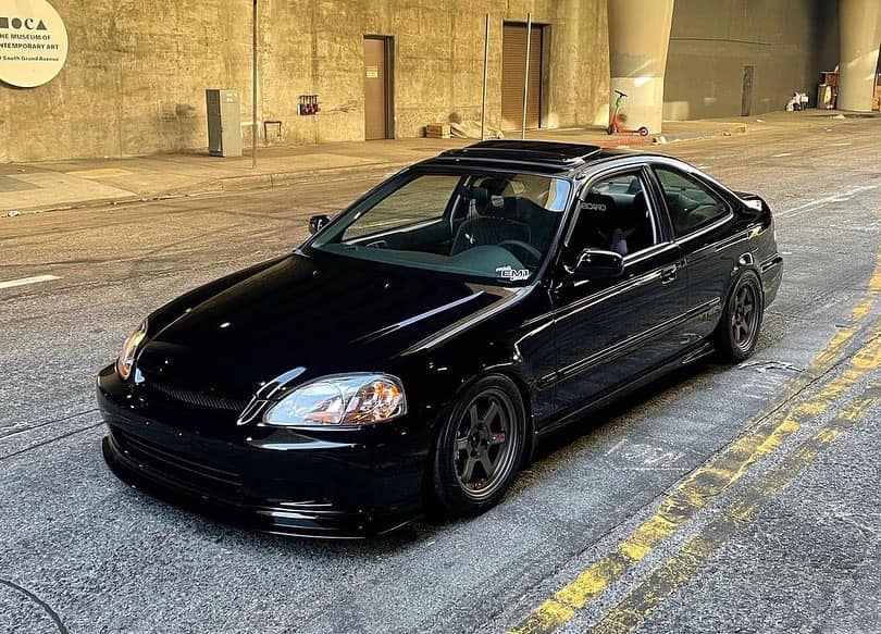 Exceed by Mode Parfume Front Lip Spoiler for EM1 Civic Coupe from Los Angeles California USA. Owner : Alex (@em1_alex5707)