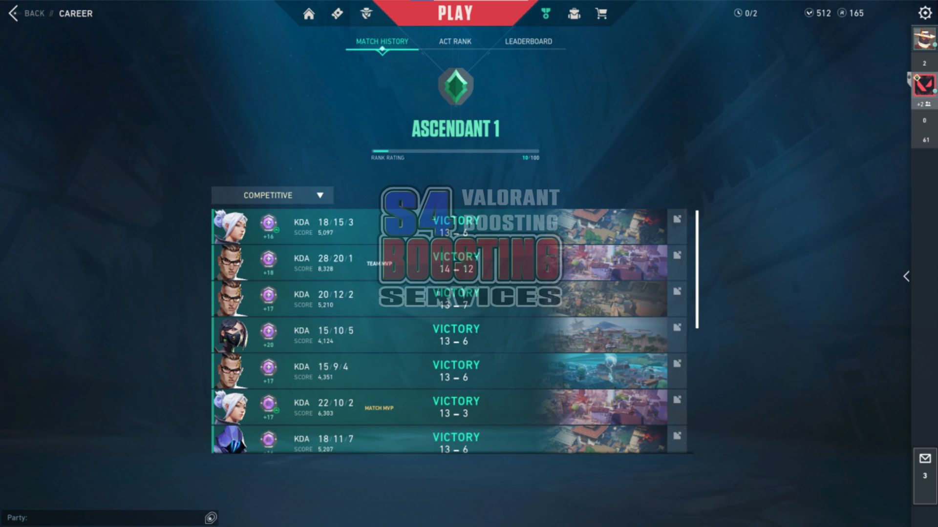 (321) ส่งงาน Diamond... - Valorant Boost rank ปั้มแรงค์ by S4 | Facebook