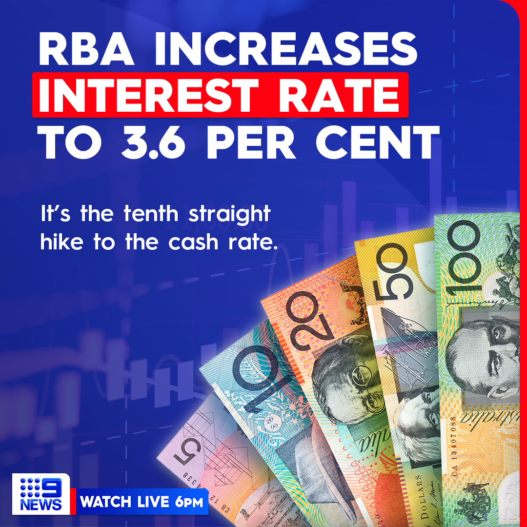 9 News Sydney - JUST IN: The Reserve Bank of Australia has lifted the ...