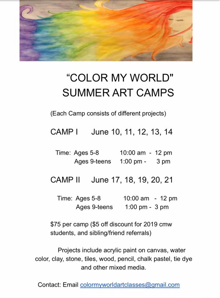 Put a splash of color in... - "Color My World" Art classes | Facebook