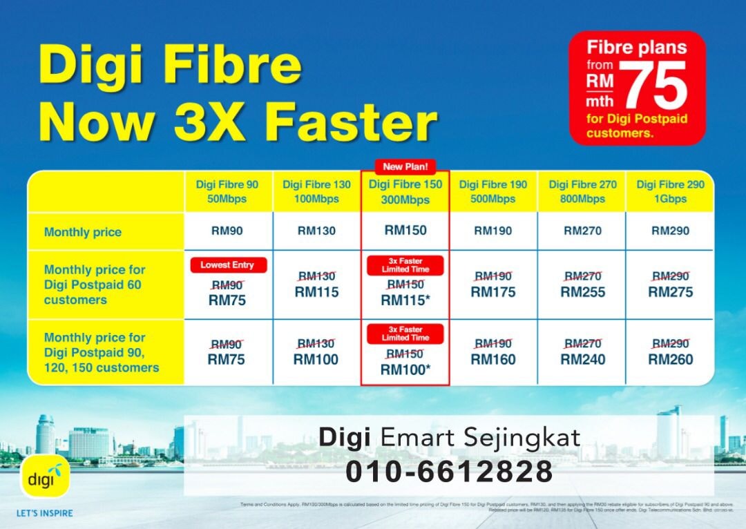 To all-new Digi Fibre... - Digi Store Express Lite Everrise