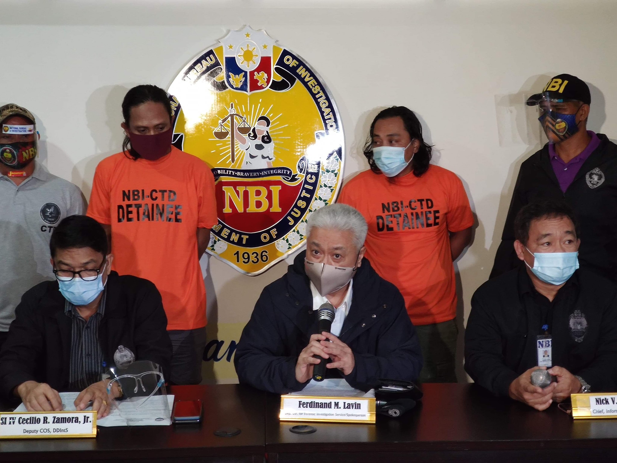 National - PRESS STATEMENT October 20, 2020 NBI ARRESTS TWO (2) MEMBERS ...