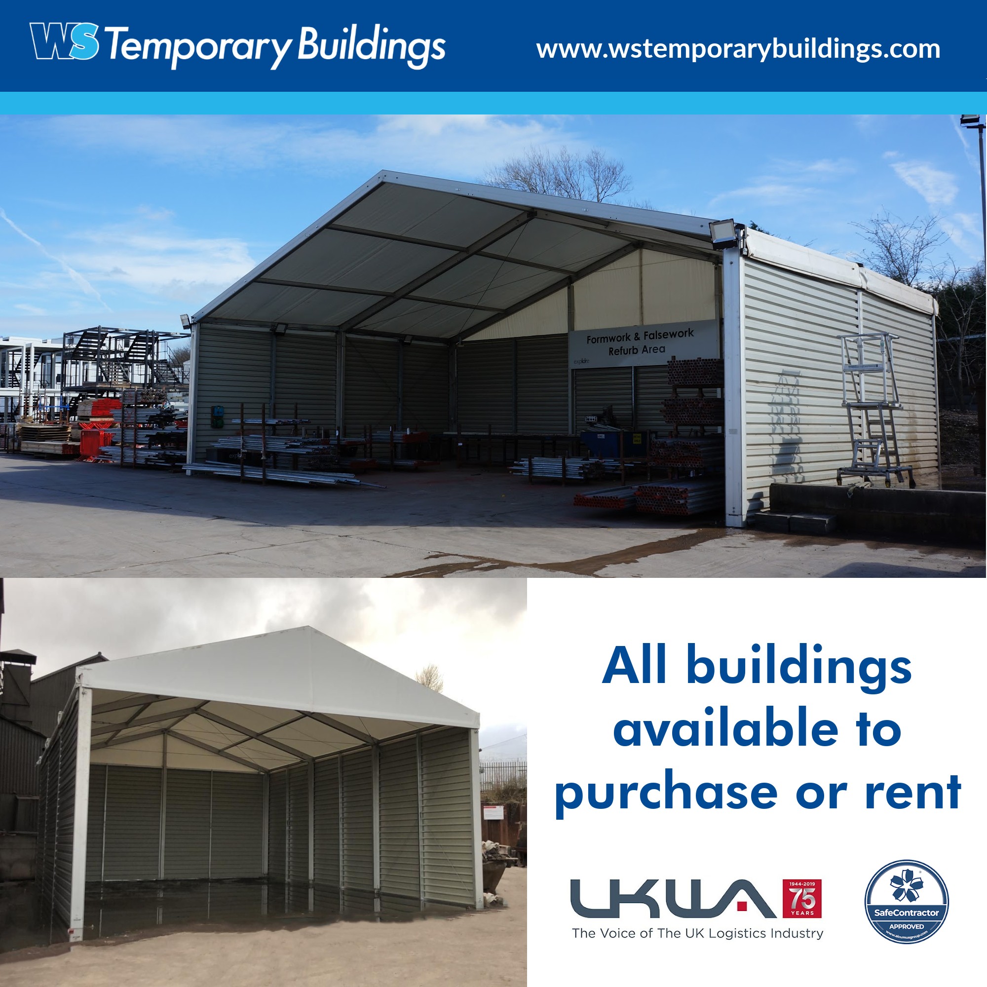 Our temporary industrial canopies... - WS Temporary Buildings