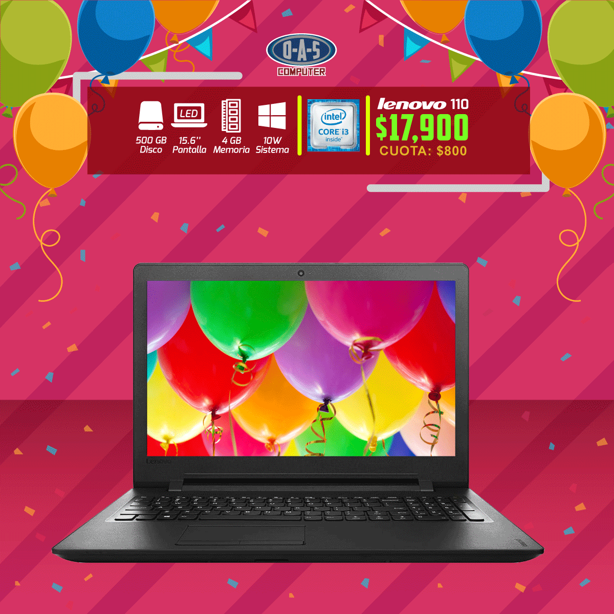 OAS Computer - Laptop Lenovo Procesador Intel Core i3 con... | Facebook