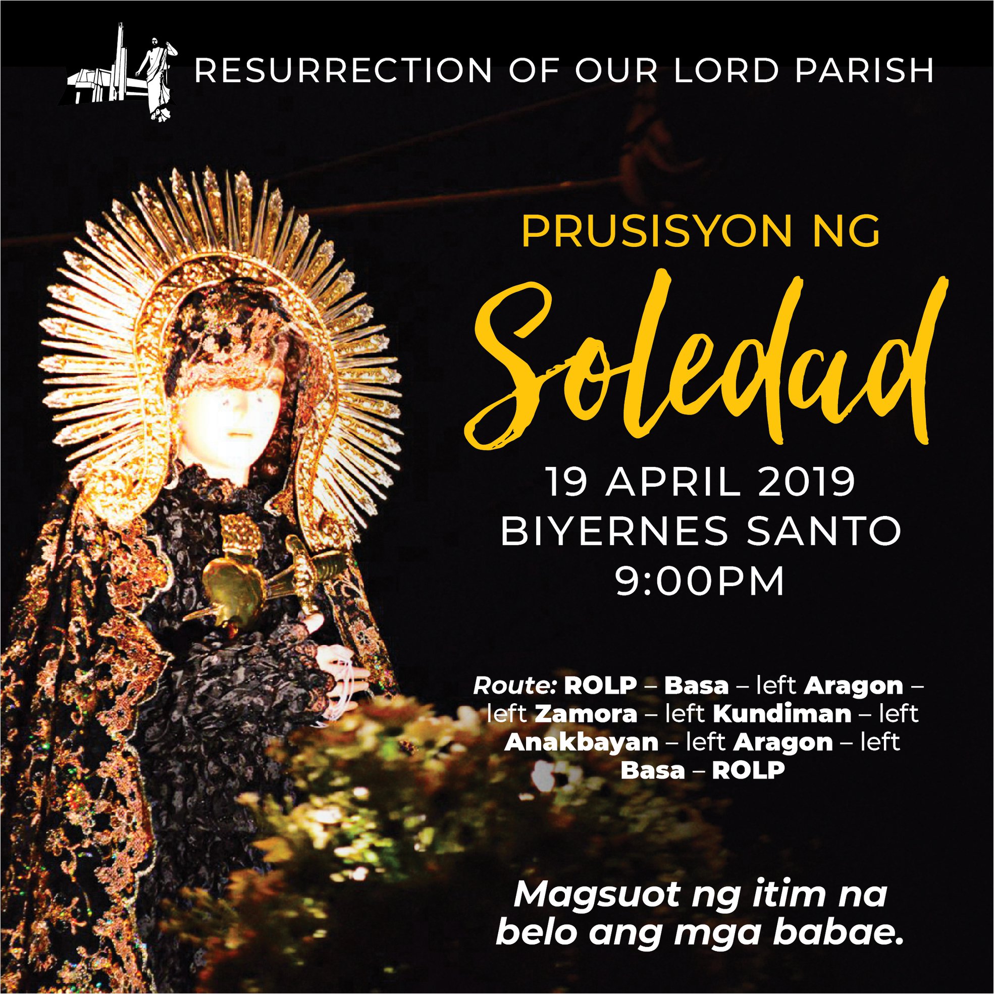 Samahan... - Resurrection of Our Lord Parish (ROLP) - Paltok