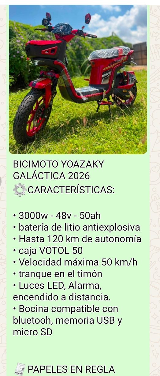 INTERESADO WASAP 52620772 BICIMOTO YOAZAKY GALÁCTICA 2026