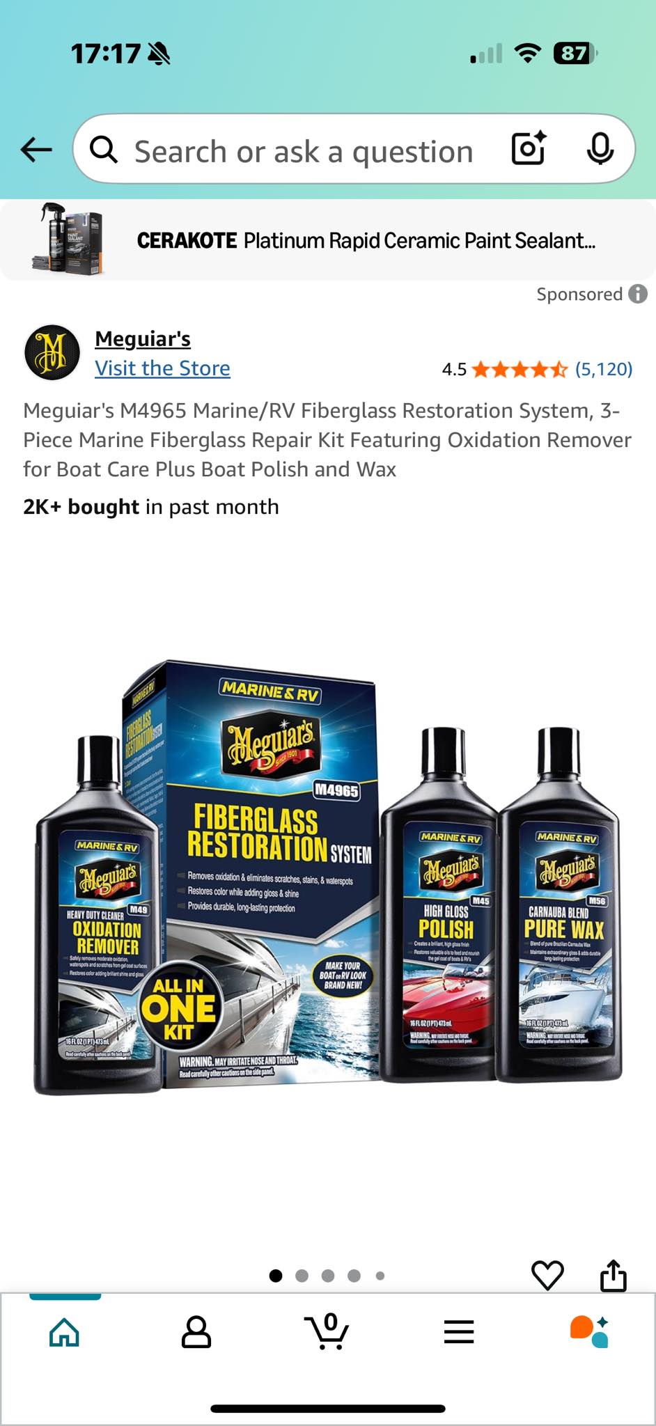 Meguiar's M4965 Fiberglass Restoration System – Complete Kit For Marine, Boat, RV