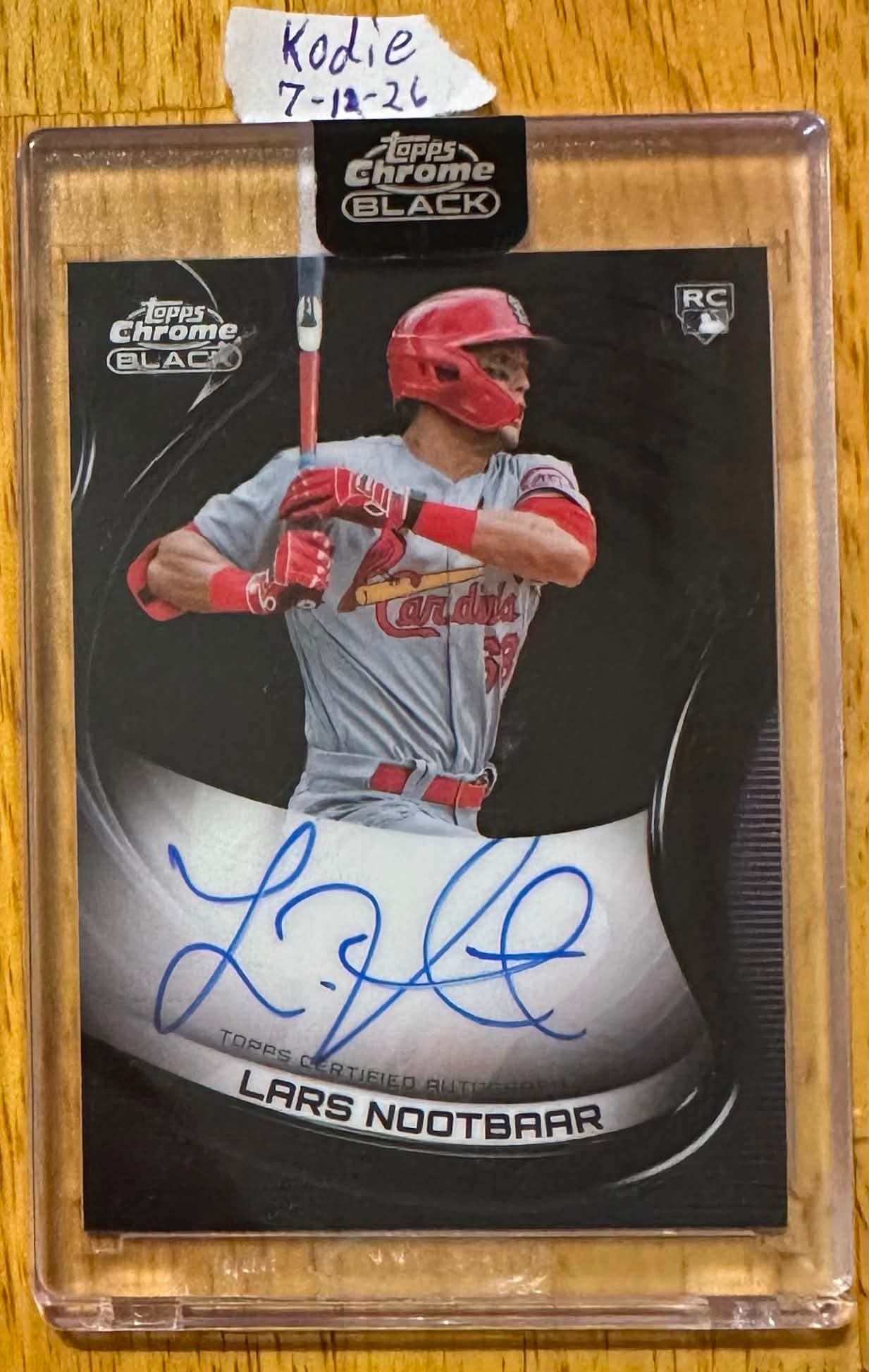 First ever 1/1 Lars Nootbaar All Star Game sports card