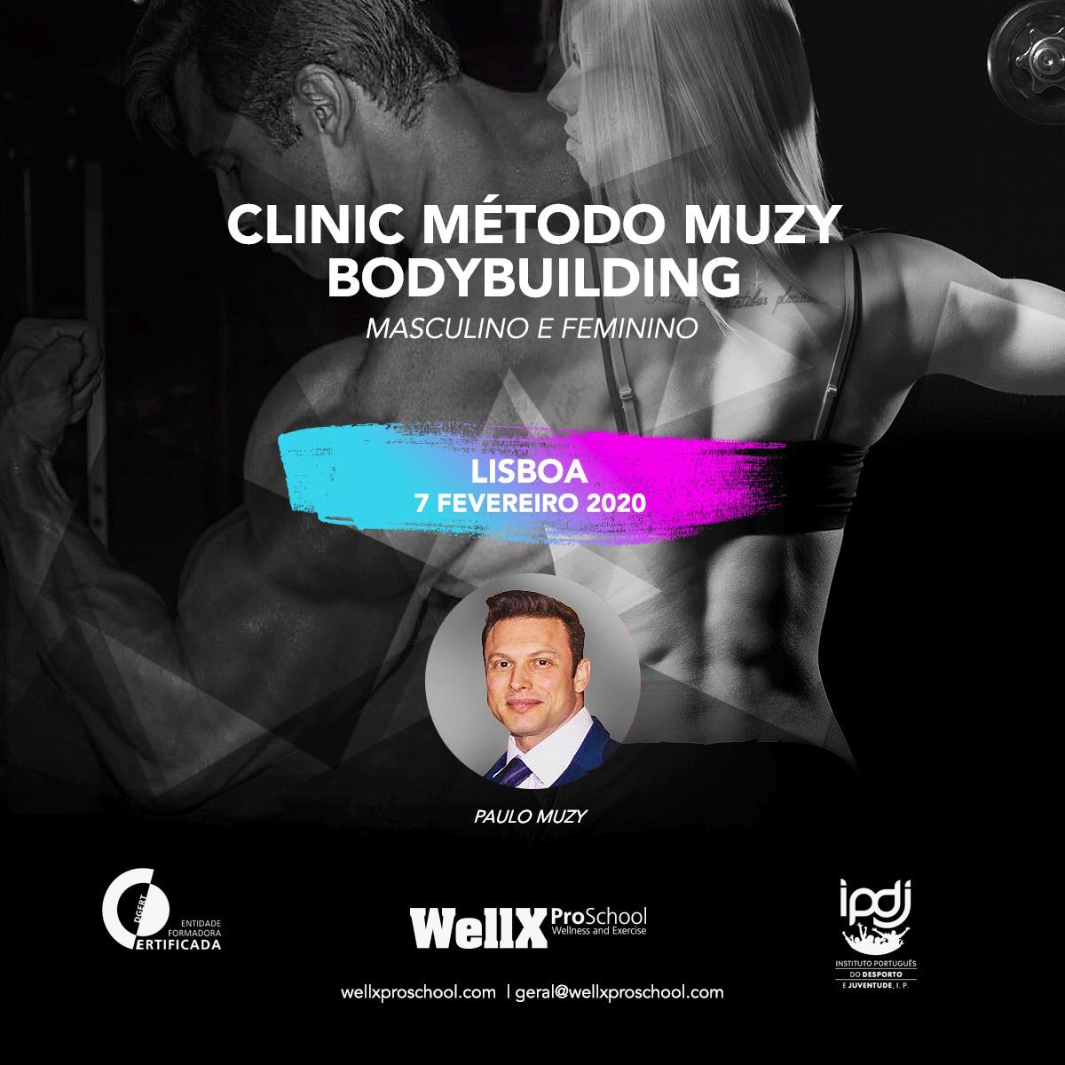 Clinics de Treino Método MUZY Bodybuilding Masculino e Feminino