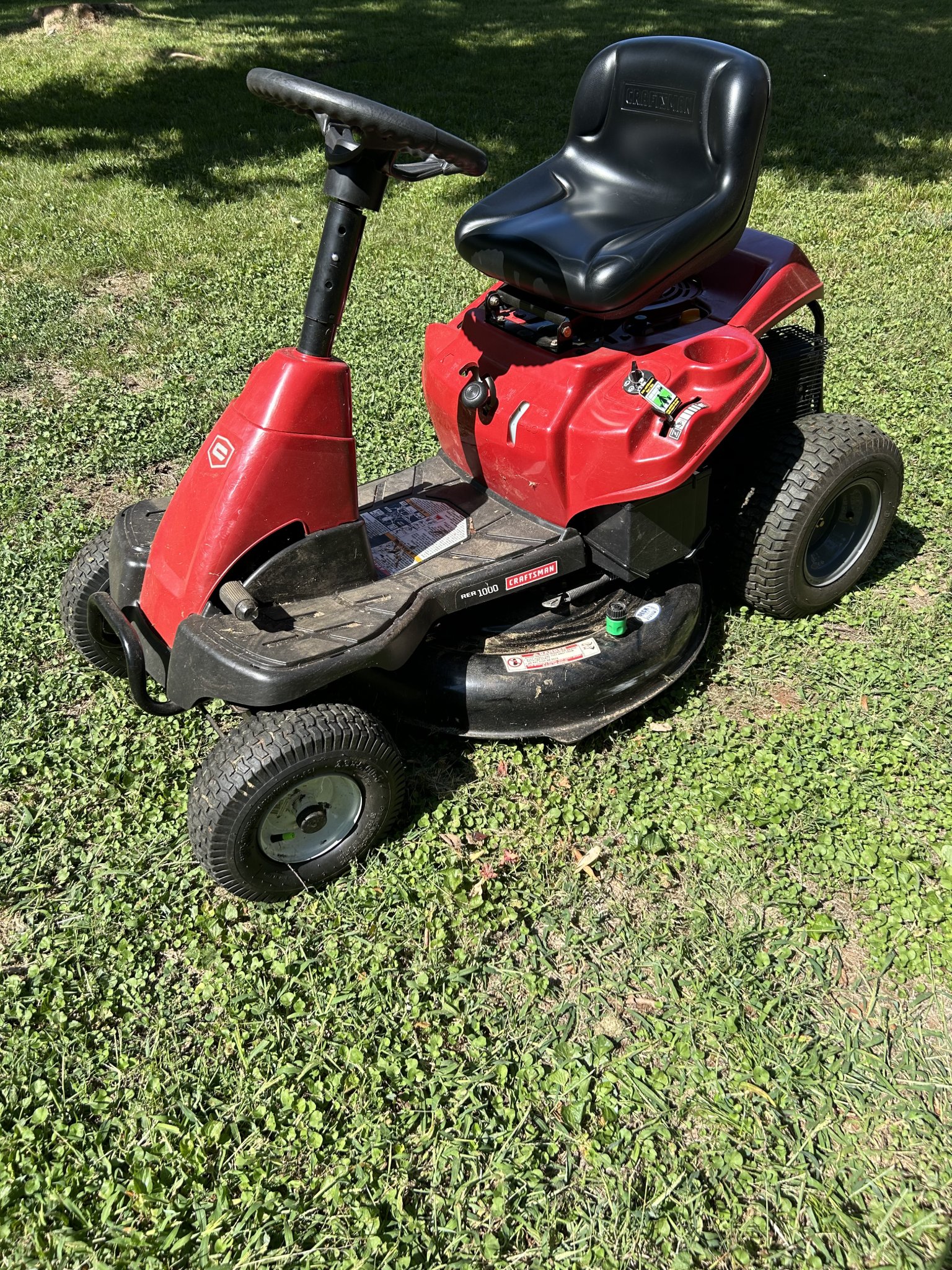 Craftsman 247.29 R1000 Rear-Engine Riding Mower - Runs Great, Light Use ...