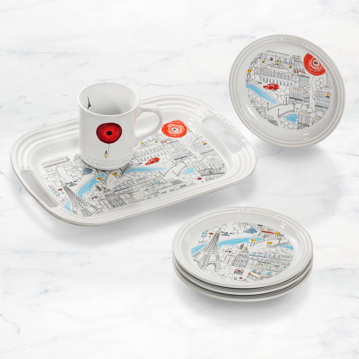 LE CREUSET - ルクルーゼ パリシリーズ パリ プレート 19cm マグ