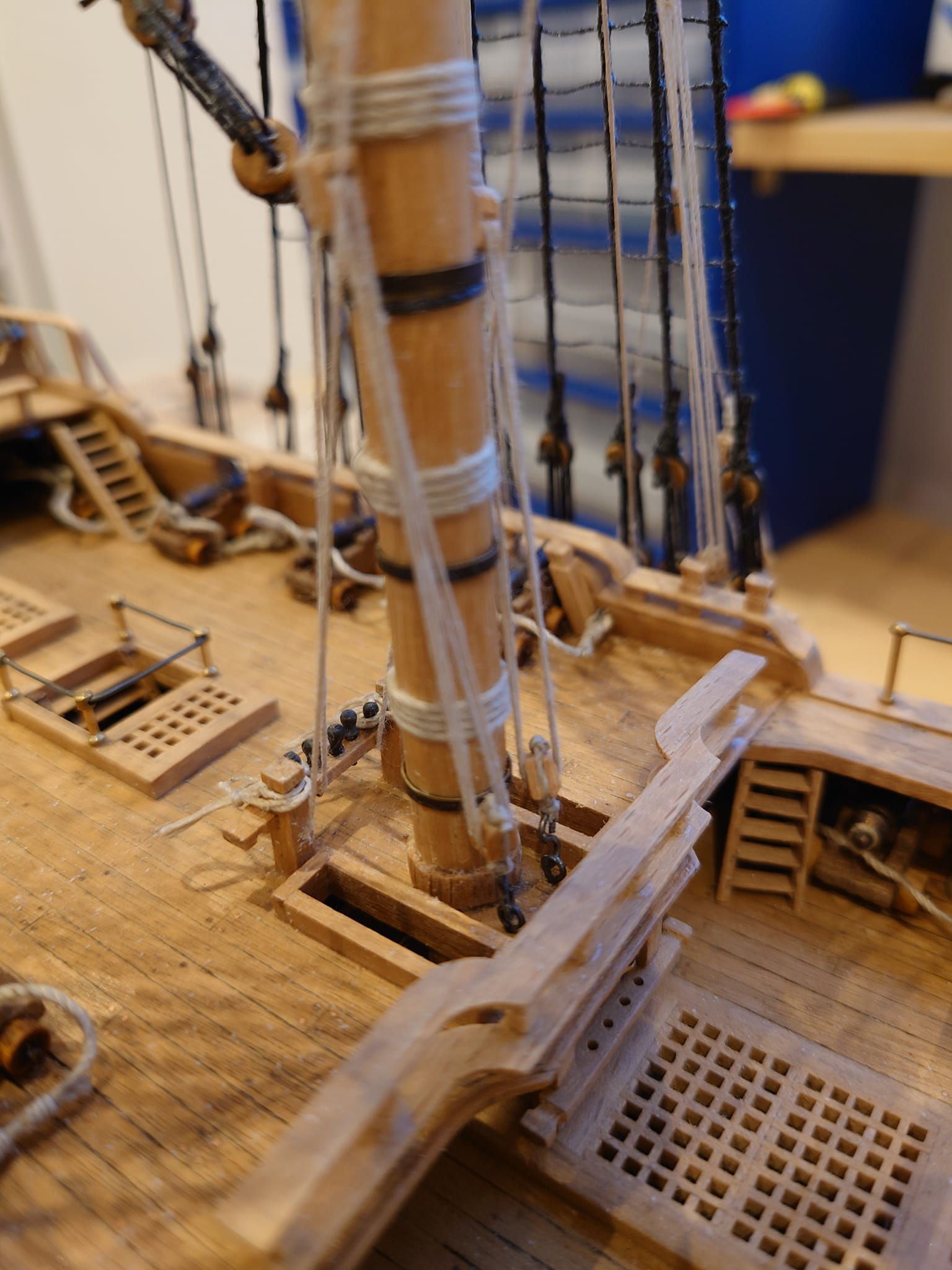 Ship Models | Finished the main mast rigging on my 1/350th scale HMS ...
