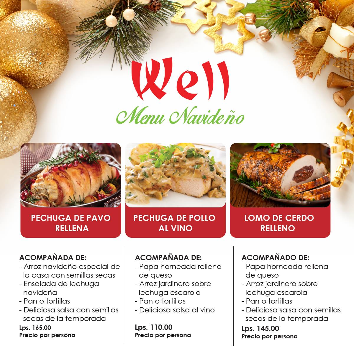 ¡Te presentamos nuestro menú navideño!... - Restaurante Well