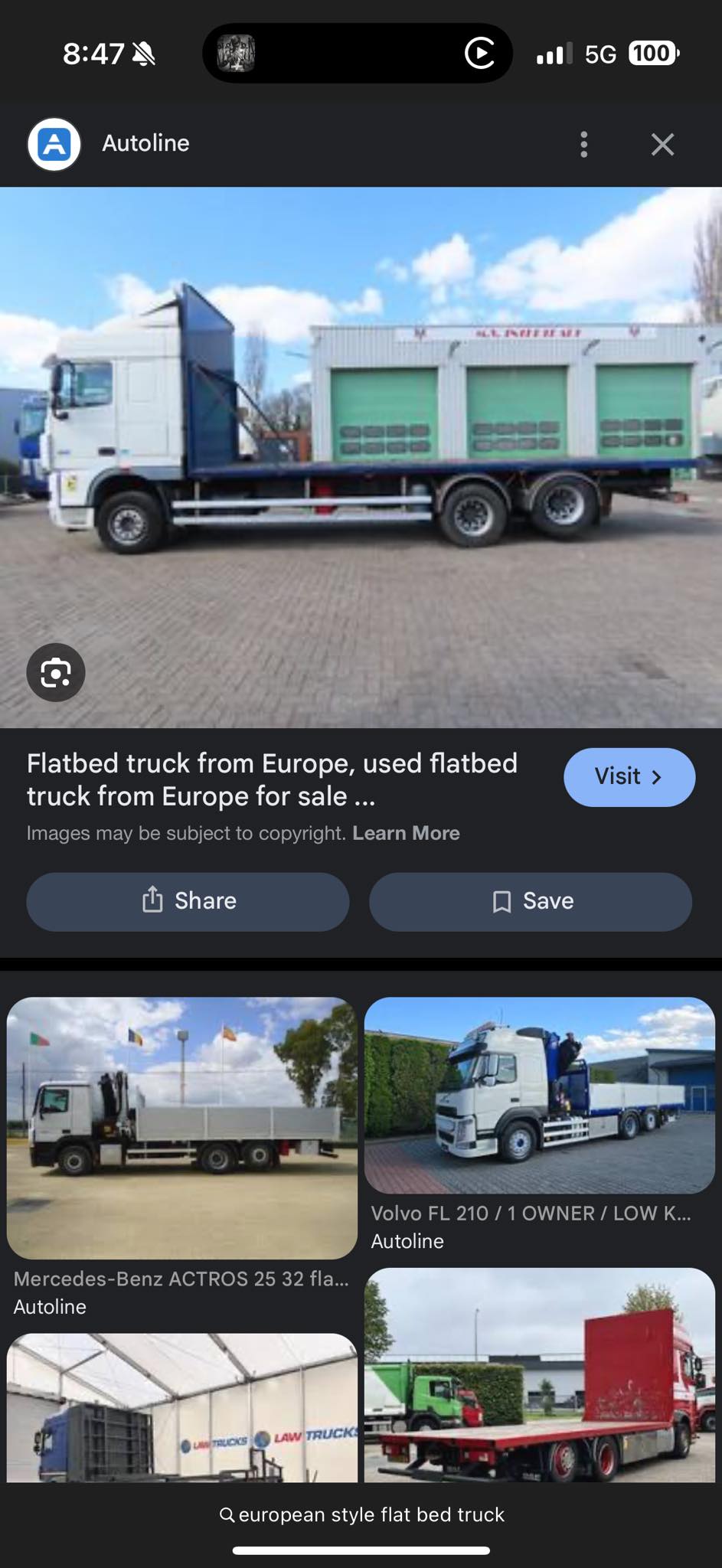 European style flat bed truck mod for Farming Simulator