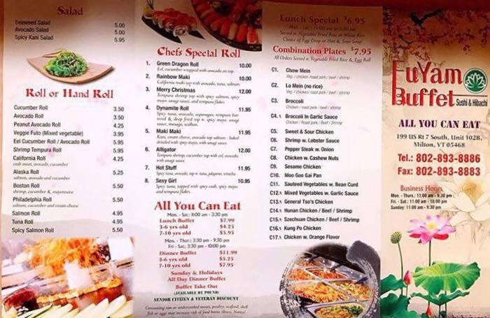 Fuyam Buffet | Milton VT