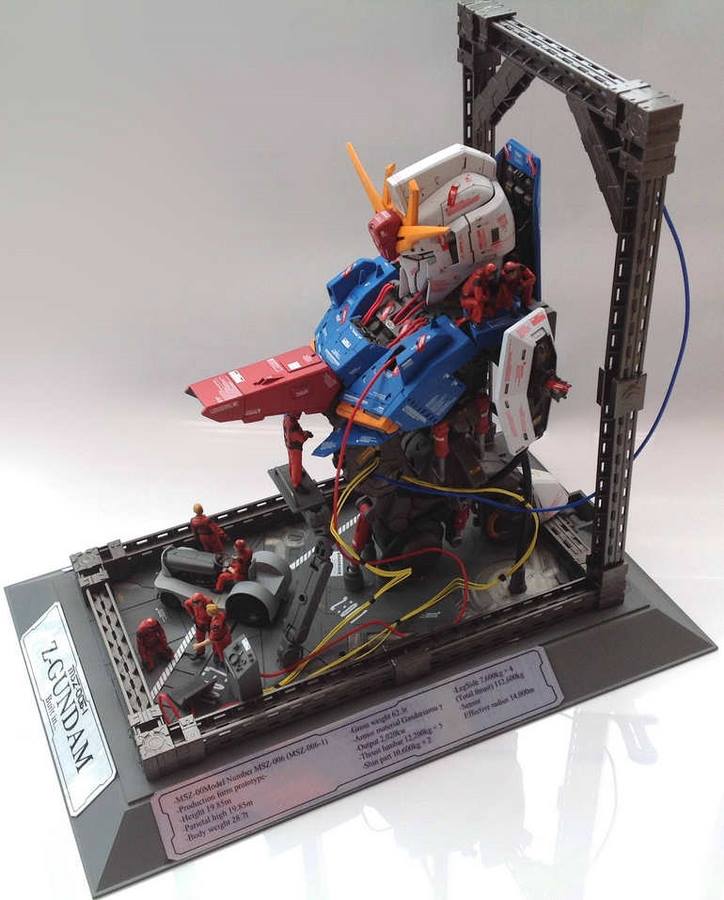 Custom Build: 1/48 Zeta Gundam Head Display + Diorama by huyuhuyu