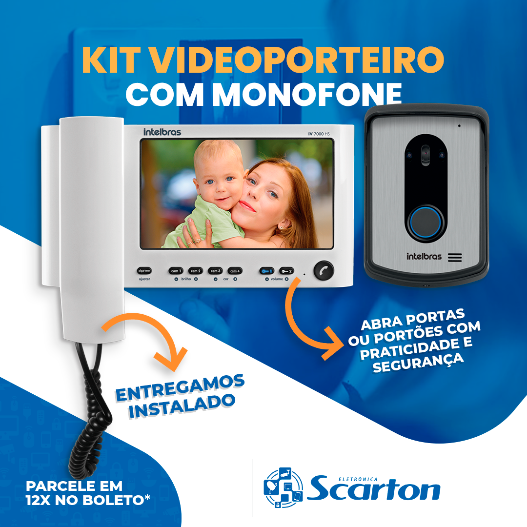 Kit Videoporteiro com Monofone... - Eletrônica Scarton | Facebook