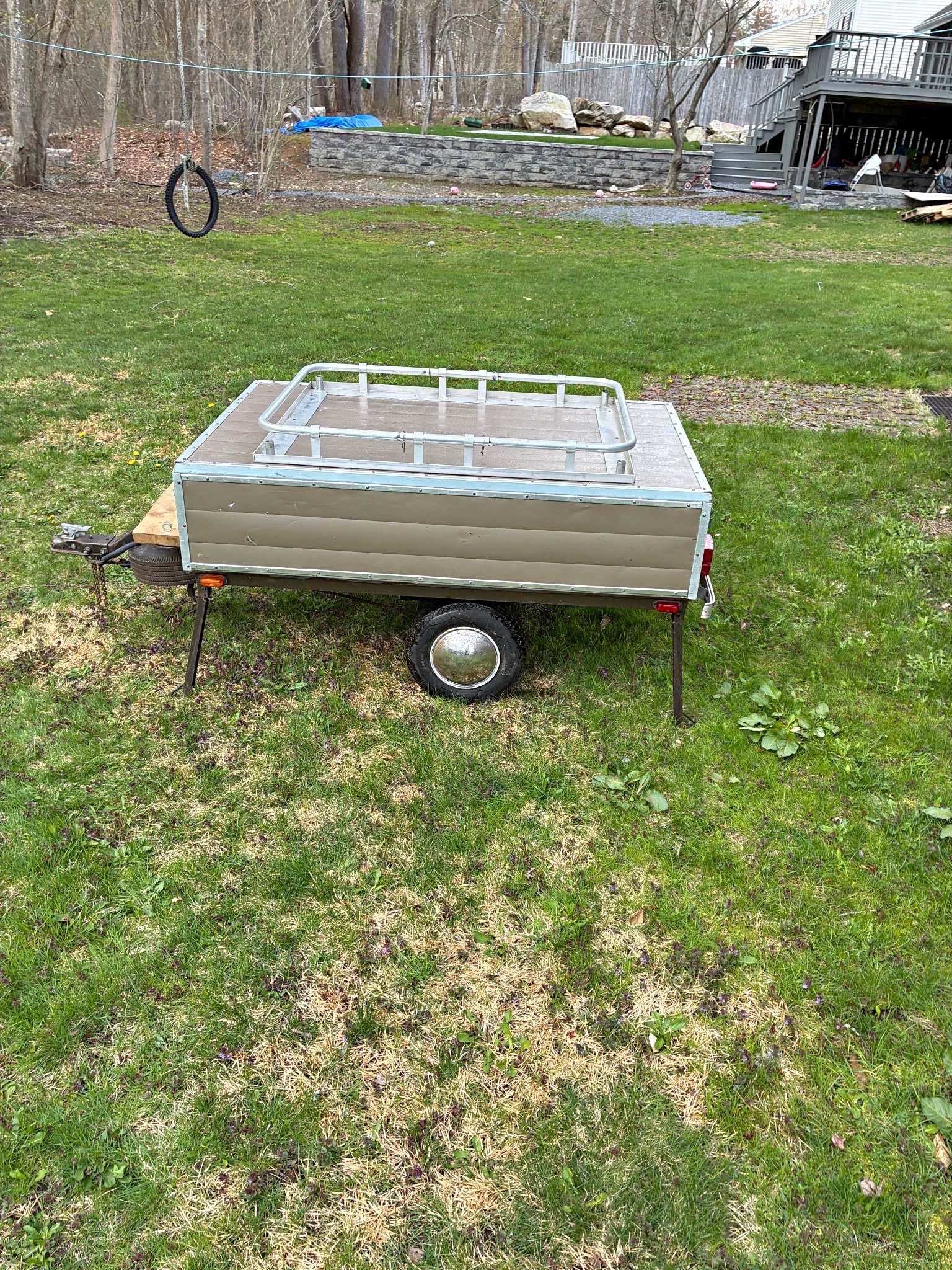 Vintage Motorcycle pop up Trailer with Roof Rack or could go behind ...