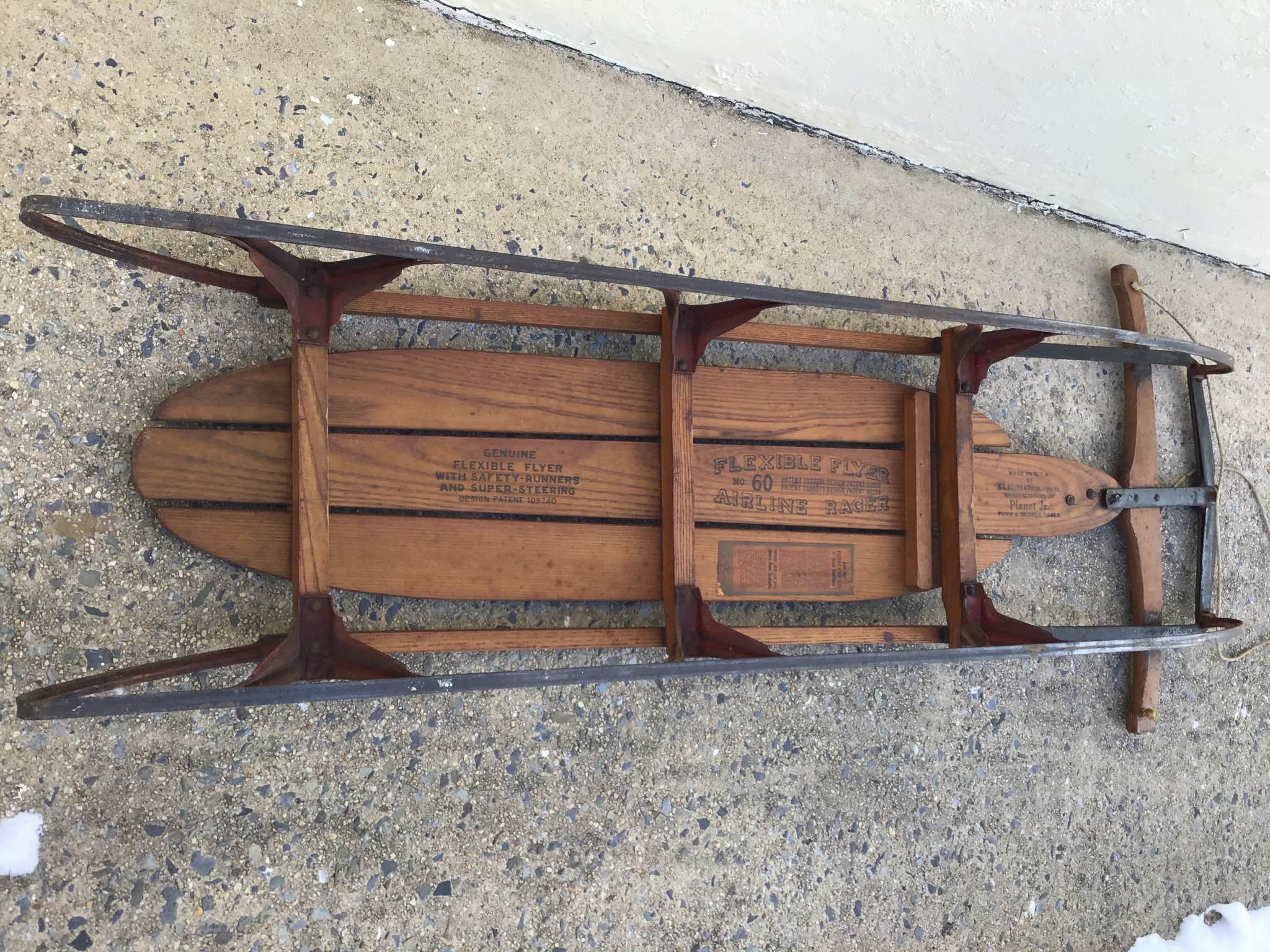 Vintage Flexible Flyer Airline Racer No 60 Sled - Sleds & Snow Tubes ...