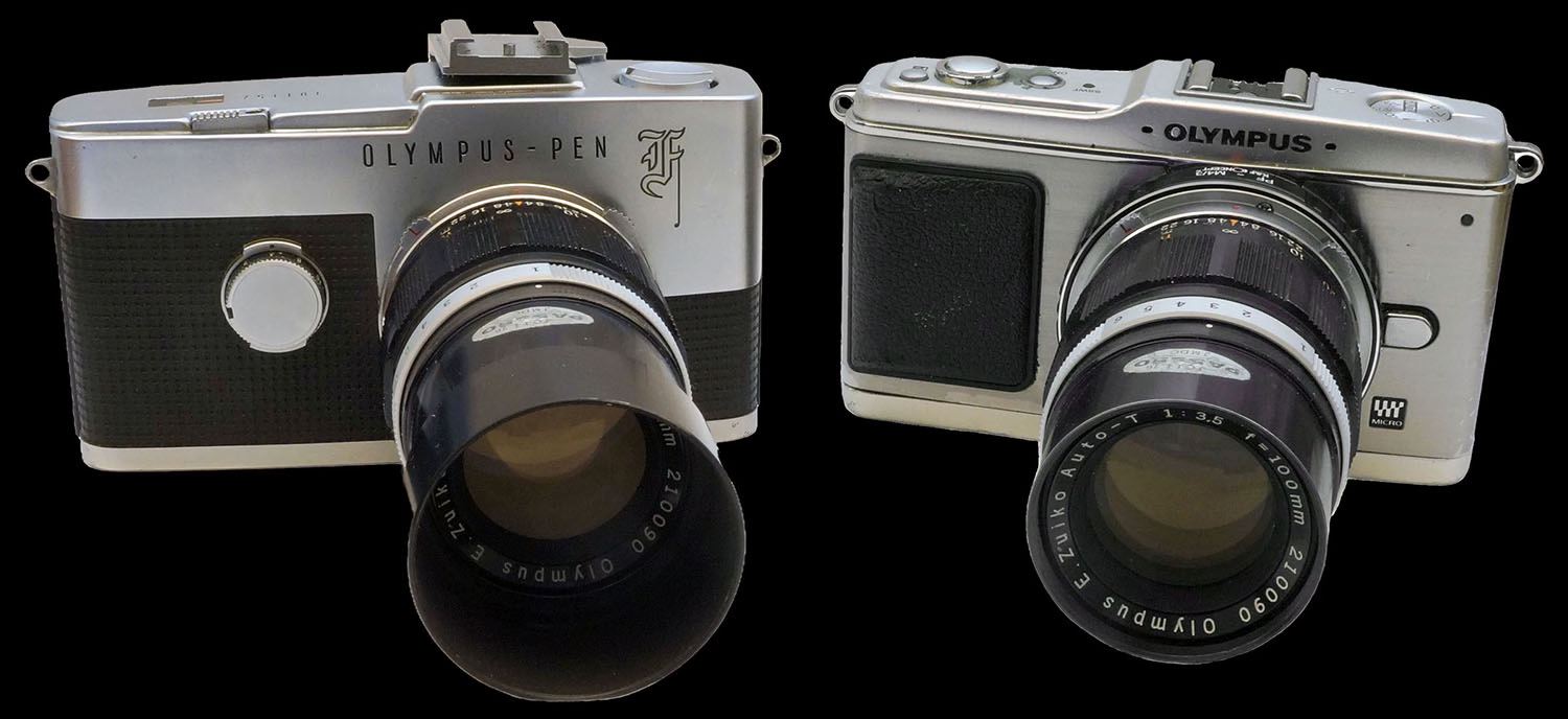 Olympus Pen FT with 16mm OM Zuiko Fisheye lens and Kodak Technical