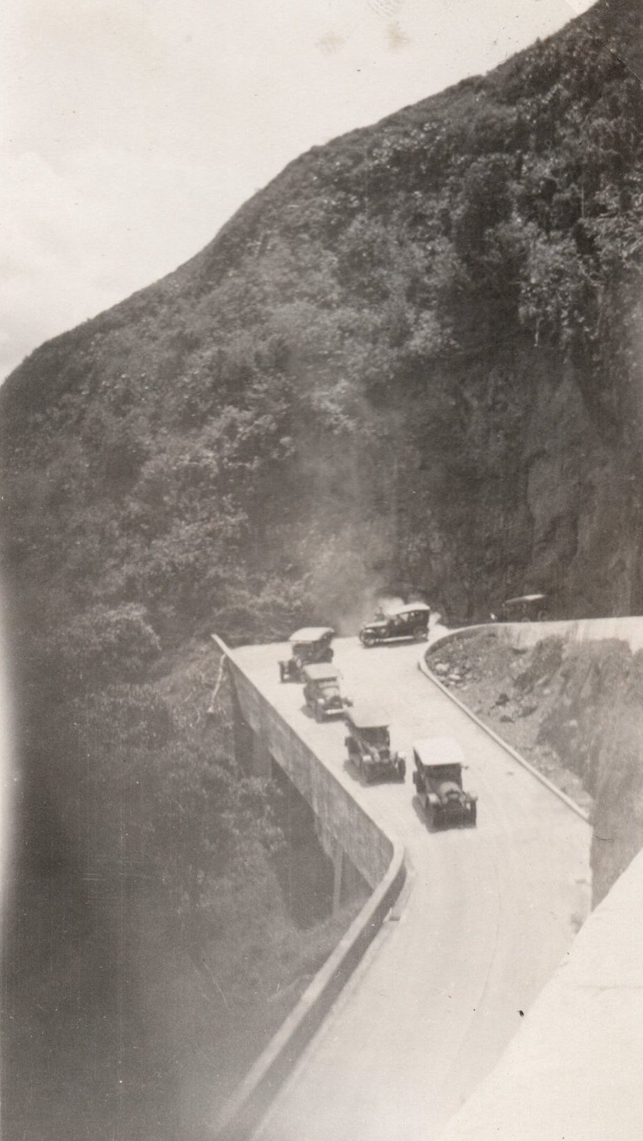 The old Pali road, possibly taken in the 70's
