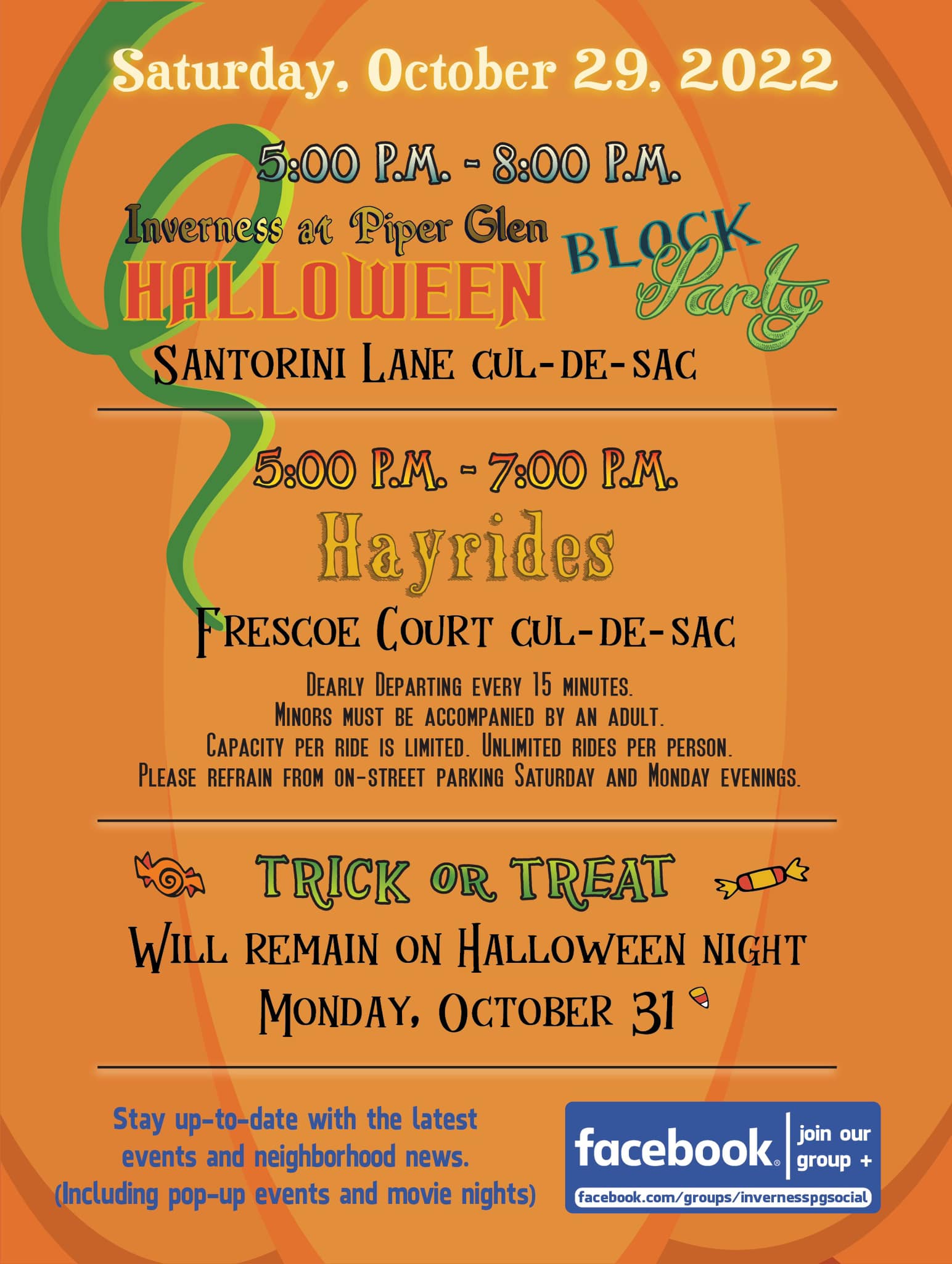 Halloween Block... - Inverness at Piper Glen Social Events | Facebook