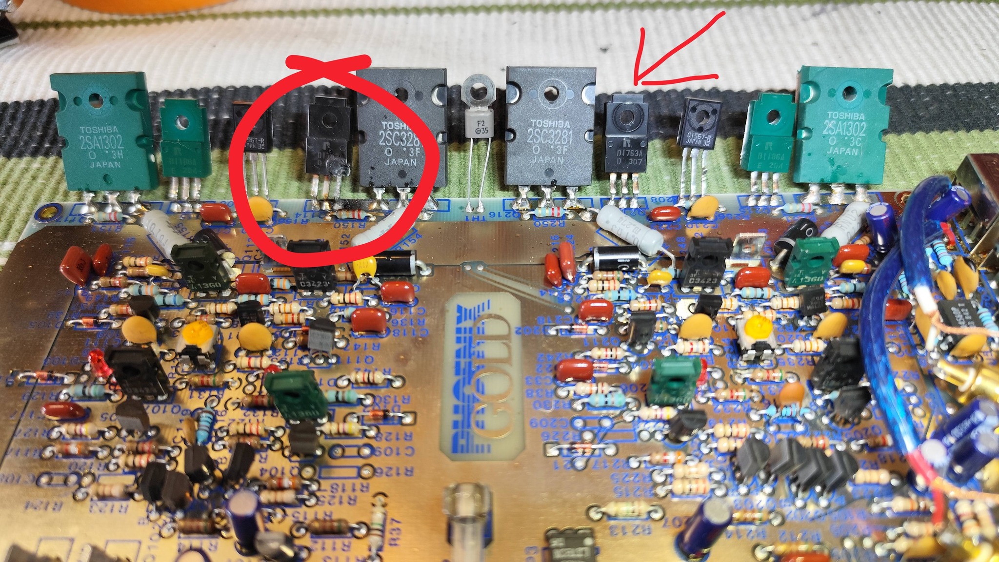 Phoenix Gold SX2 internal amp components