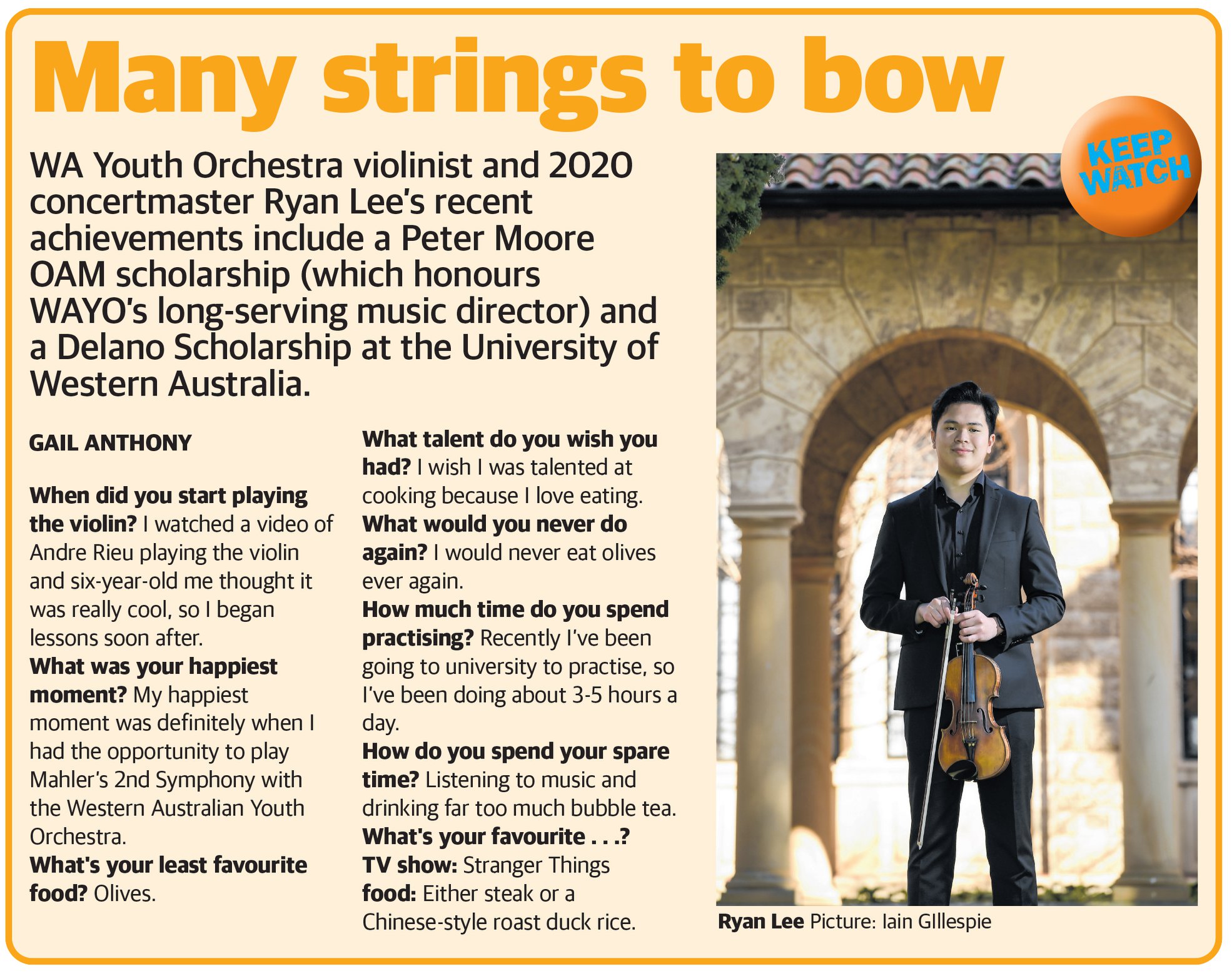 🎻 Very proud to be sharing... - Rossmoyne Senior High School