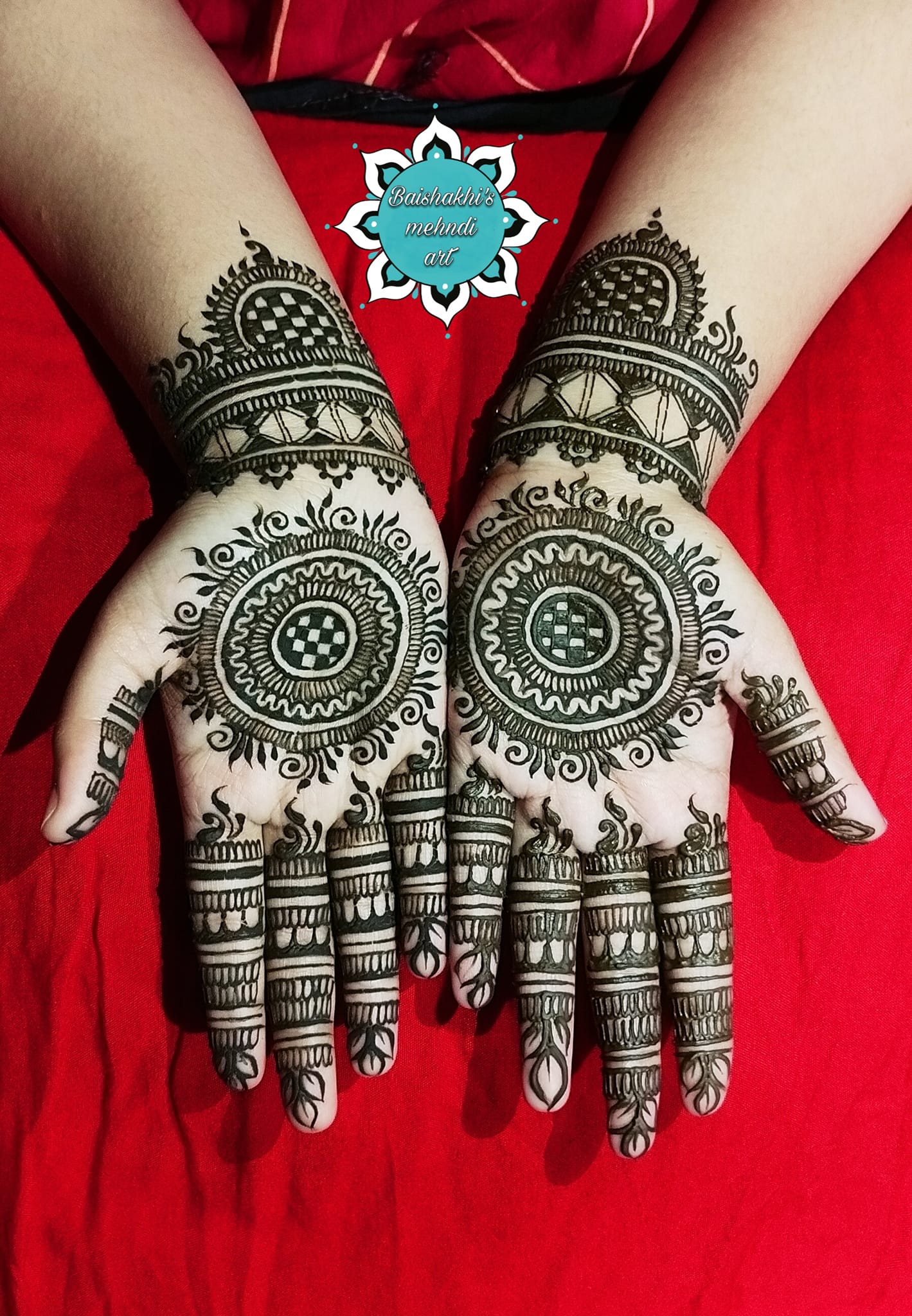 Baishakhi's - Semi Bridal mehndi design 🌿 Mehndi lover- Shilpi Das 👸 ...