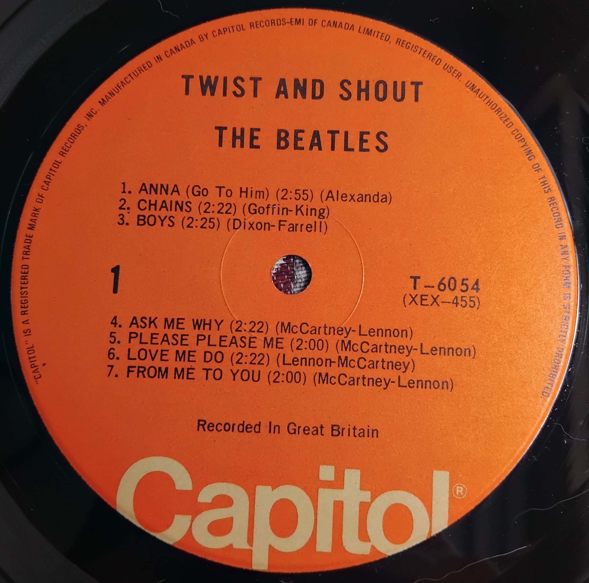 What is the origin of my Canadian Beatles Twist and Shout LP sleeve?